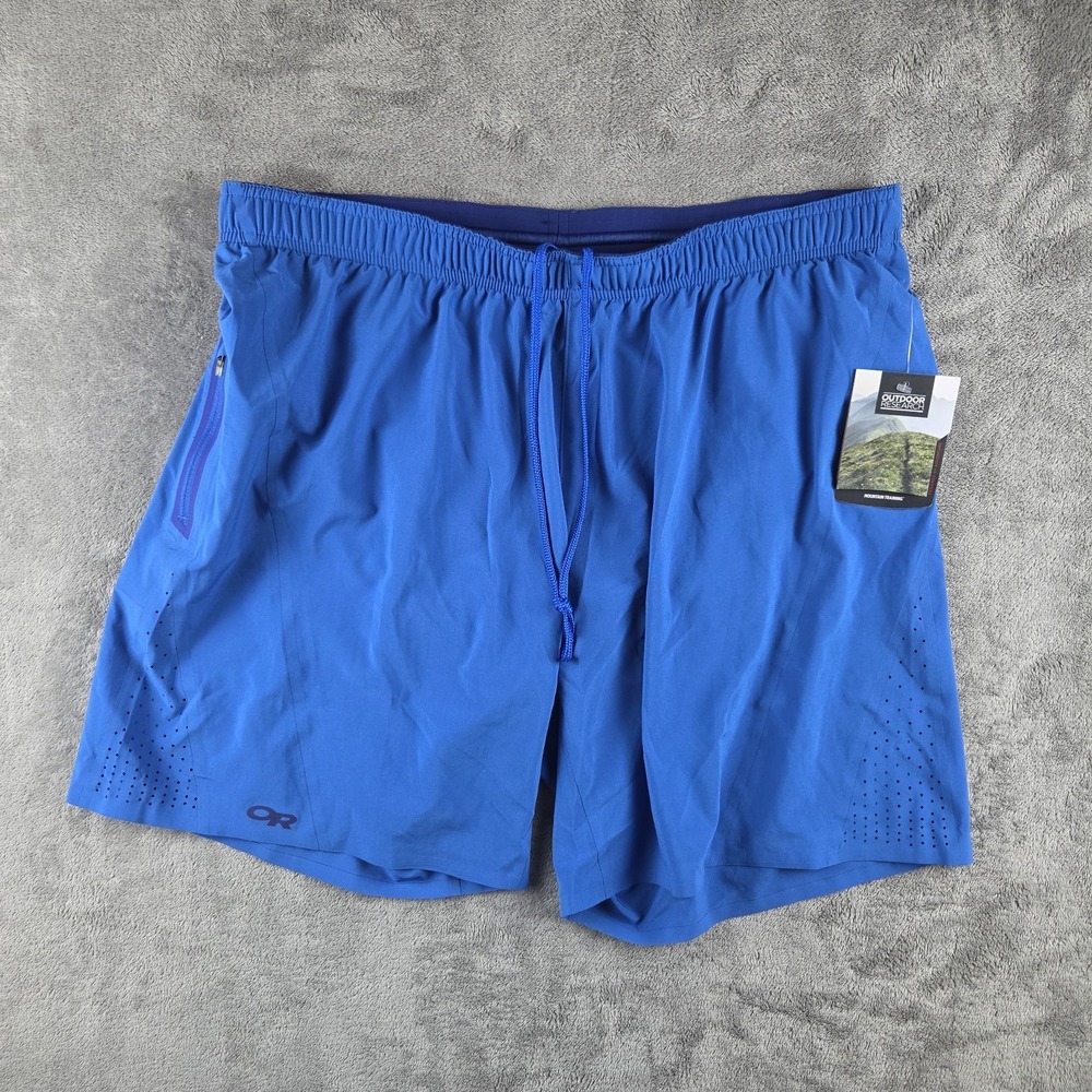 NWT Outdoor Research Amplitude Blue Shorts Mens 2XL -7" In Lightweight $79